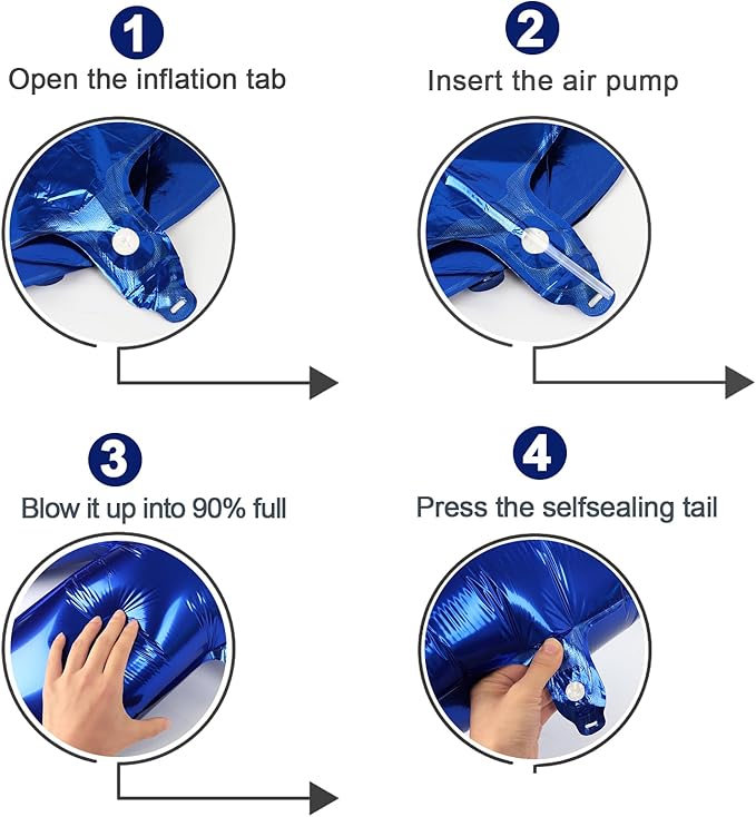 Night Blue Number 6 Balloon 40 Inch, 6th Birthday Party Decorations for Children, Giant 6 Foil Balloon for Party Supplies