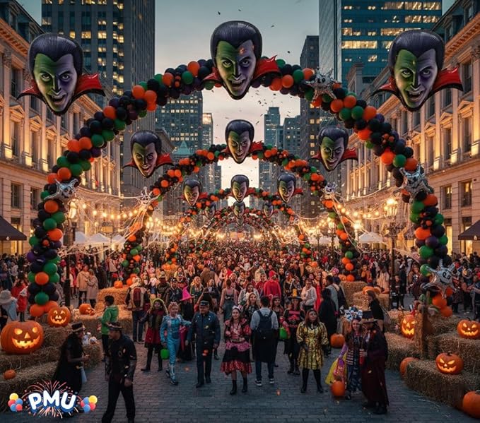 PMU 25 Pc Halloween Party Decoration Accessory 46 Inch Dracula Design Mylar-Foil Balloon