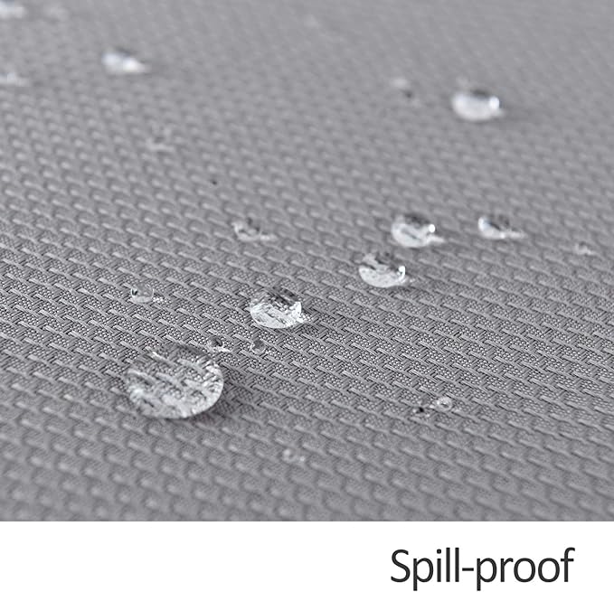 maxmill Rectangle Textured Tablecloth Waterproof Spillproof Wrinkle Free Table Cloth, Kitchen Dining Tabletop Decoration, Fabric Table Cover for Outdoor and Indoor Use, 52 x 70 Inch, Light Gray