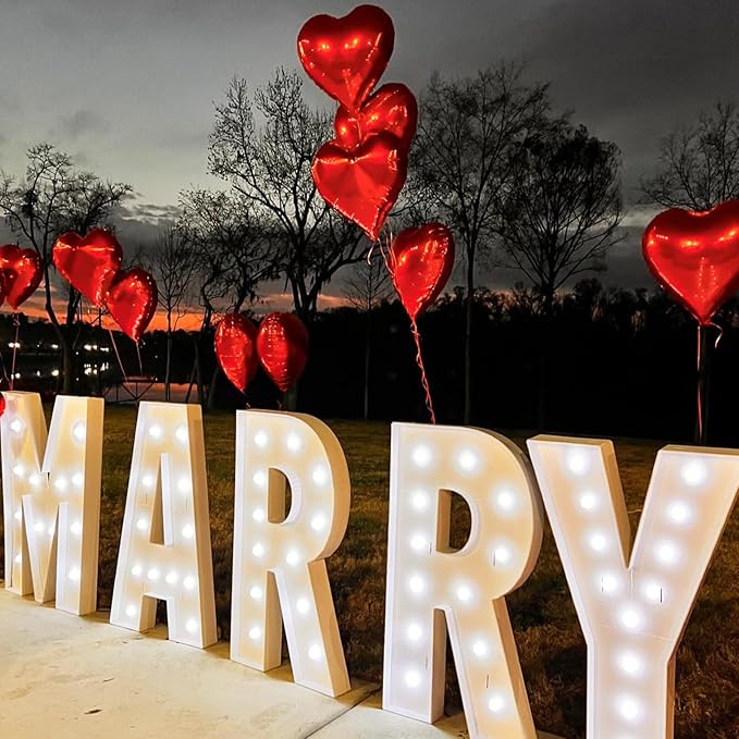Red Heart Balloons, 18 Inch Metallic Red Foil Balloon Helium 10Pcs Large Ruby Heart Shape Foil Balloons for Wedding Girls Women Birthday Anniversary Bachelorette Valentines Day Baby Shower Mother Day