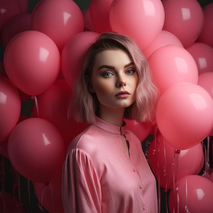 Dusty Pink Balloons 12 Inch, 100 Pack Vintage Pink Balloon Boho Dusty Rose Latex Balloons Matte Mauve Retro Blush Pink Helium Balloons for Birthday Wedding Baby Bridal Shower Party Decorations