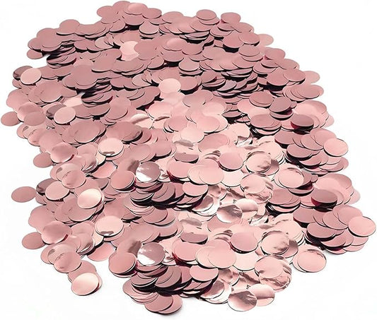 Rose Gold Metallic Foil Confetti 8000 Pcs Shiny Round Table Confetti for Fill Balloon Wedding Graduation Party Decorations,60g of pack