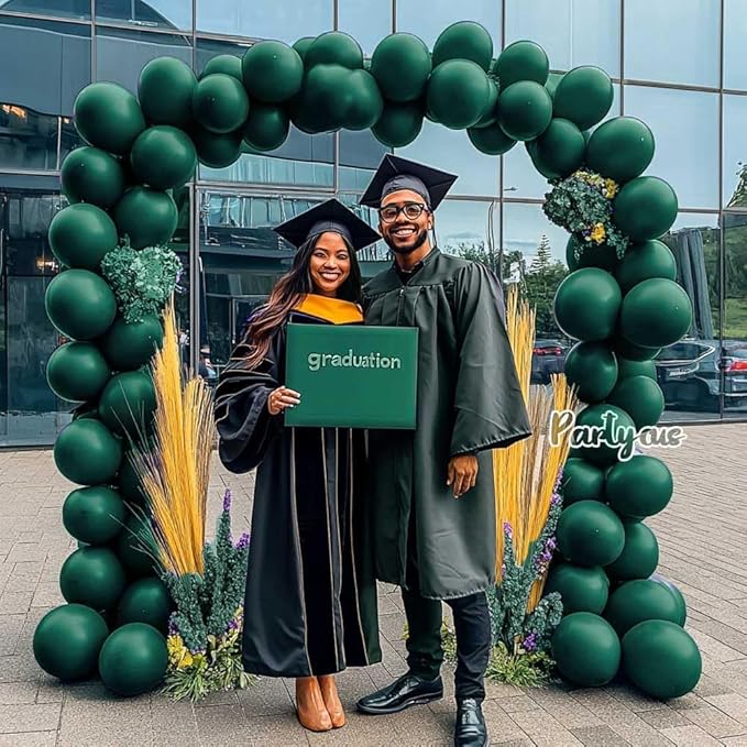 Dark Green Balloon Garland Arch Kit Double Stuffed Emerald Green Latex Balloon Different Sizes 18 12 5In for Birthday Baby Shower Anniversary Graduation Party Decoration