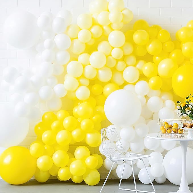 PartyWoo Yellow Balloons 100pcs 5 Inch Small Mini Matte Yellow Latex Balloons for Easter Bee Baby Shower Gender Reveal Engagement Sunflower Graduation Birthday Summer Party Decorations Yellow-Y55