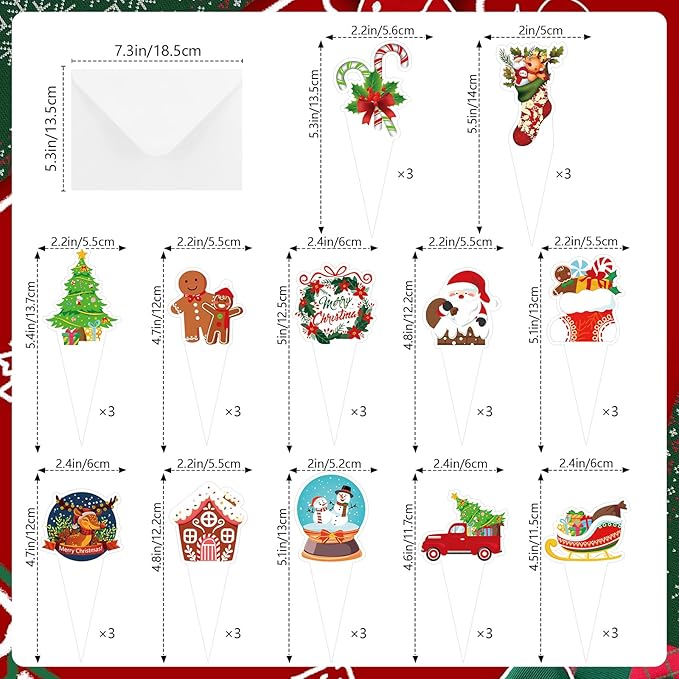 36 PCS Christmas Party Happy Birthday Cupcake Toppers Merry Christmas Theme Party Decorations Cake Decor Cupcake Decorations Cake Decorating Party Supplies Decor for Baby Shower Boys Girls