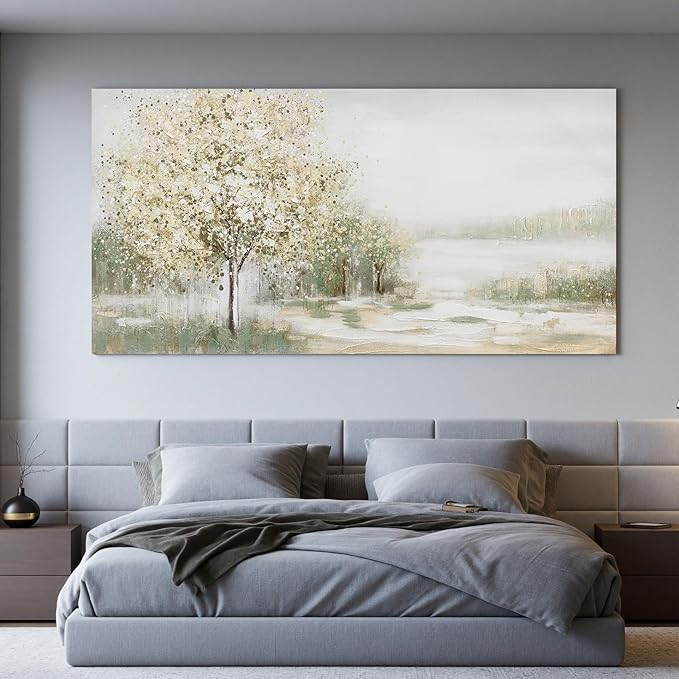 Canvas Wall Art Decor Oversized Green Wall Art for Living Room Natural Landscape Wall Art Decor Canvas Art Wall Decorations Large Wall Art Prints For Walls Home Office Wall Decor 35"X70"