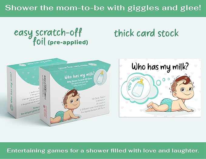 Party Hearty Baby Shower Games for Girl and Boy, 40 Emoji Scratch Off Lottery Tickets, Baby Games Ideas, Scratch Off Game