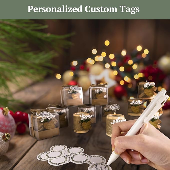 30 Pack Wedding Favors Wood Tealight Candle Holders, Bridal Shower Favors for Guests Bulk, Baptism/Baby Shower Centerpieces for Tables, Wood Cylinder Candle Set for Baby Shower Decorations