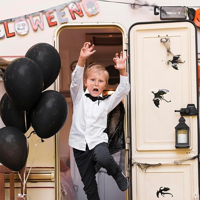 Black Balloons Party Decorations 30 Pack 18 inch Round Halloween Latex Balloons for Black Themed Wedding Graduation Anniversary Birthday Party Backdrop Decorations