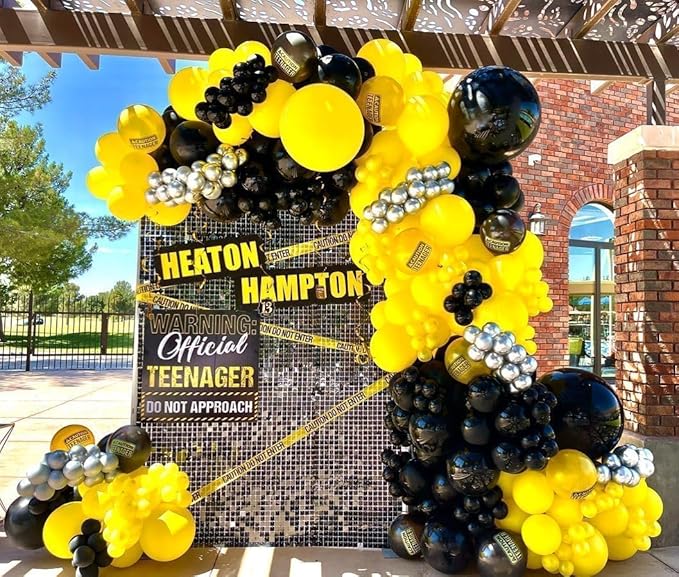 Double Stuffed Matte Black Balloons Different Sizes Latex Premium Black Balloon Arch Garland Kit for Birthday Graduation Wedding Baby Shower Halloween Party Decor