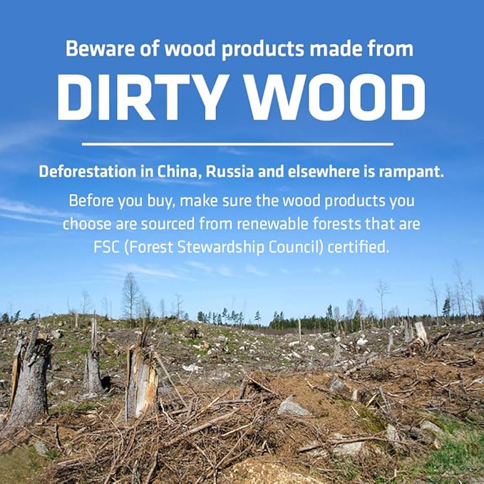 Disposable Wooden Cutlery Set - 100% Home Compostable - 100 Knives 6.5", Bamboo Utensils Alternative, Eco-Friendly, Organic, Sustainable and Carbon Neutral Certified