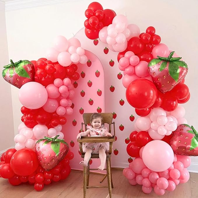 Red Pink Balloons 60 Pcs 12 Inch Fuchsia Hot Pink Rose Red Balloon Neon Pink Magenta Strawberry Berry Helium Balloons for Girls Princess Wedding Valentine Baby Shower Birthday Party Decorations