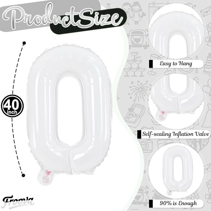 40 Inch White BRIDE TO BE Bachelorette Balloons, Big Foil Balloons Bridal Shower Party Decorations, Large BRIDE TO BE Mylar Balloon Letter Banner for Engagement Sign Wedding Hen Party Decor