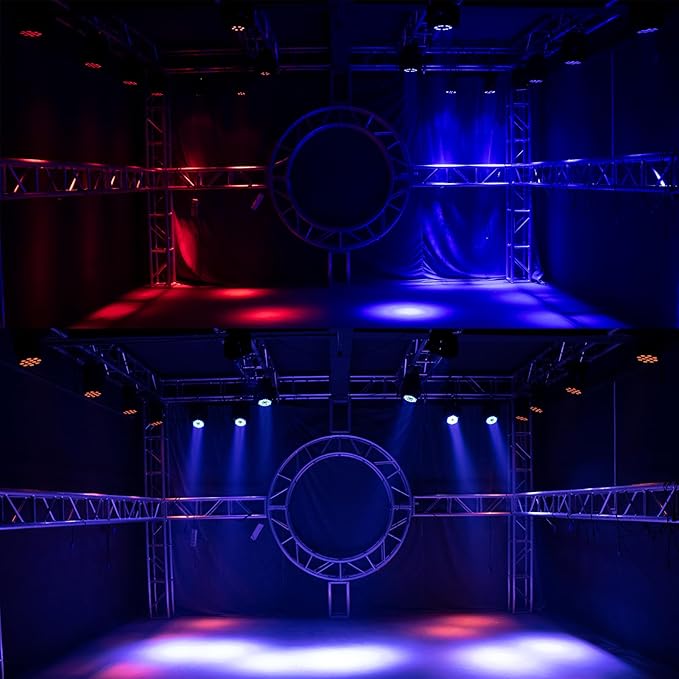 SHEHDS Moving Head Light Wash LED 12x12W RGBW 4in1 DJ Lights Lighting Professional 9/16 Channels DMX512 Sound Activated Strobe Effect Stage Lights for Christmas Events Night Clubs Disco KTV Bar