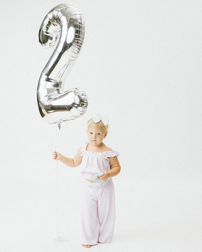 Silver Number 12 Balloon 40 Inch, 12th Birthday Party Decorations for Children, Giant 12 Foil Balloon for Party Supplies