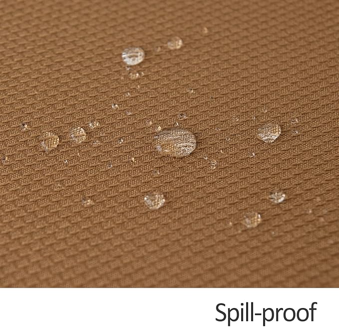 maxmill Textured Rectangle Harvest Tablecloth Water Resistant Wrinkle Free Spill-Proof Soft Table Cloth for Fall Harvest Thanksgiving Parties Dinner Decoration Table Cover, 60 x 84 Inch Amber Bronze