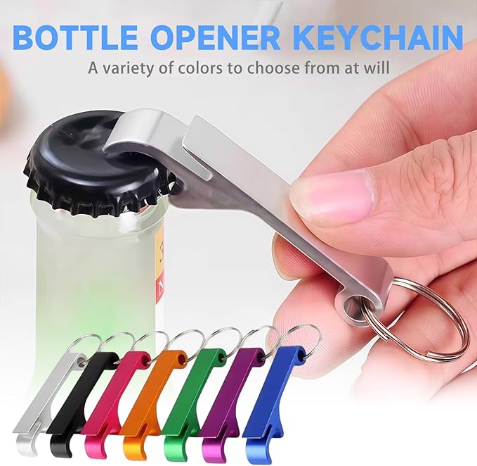 10-500pcs Personalized Bottle Opener Keychain Bulk,Custom Engraved Text/Logo, Perfect Wedding Favors, Party Gifts for Guests, Bar, Graduation, Christmas