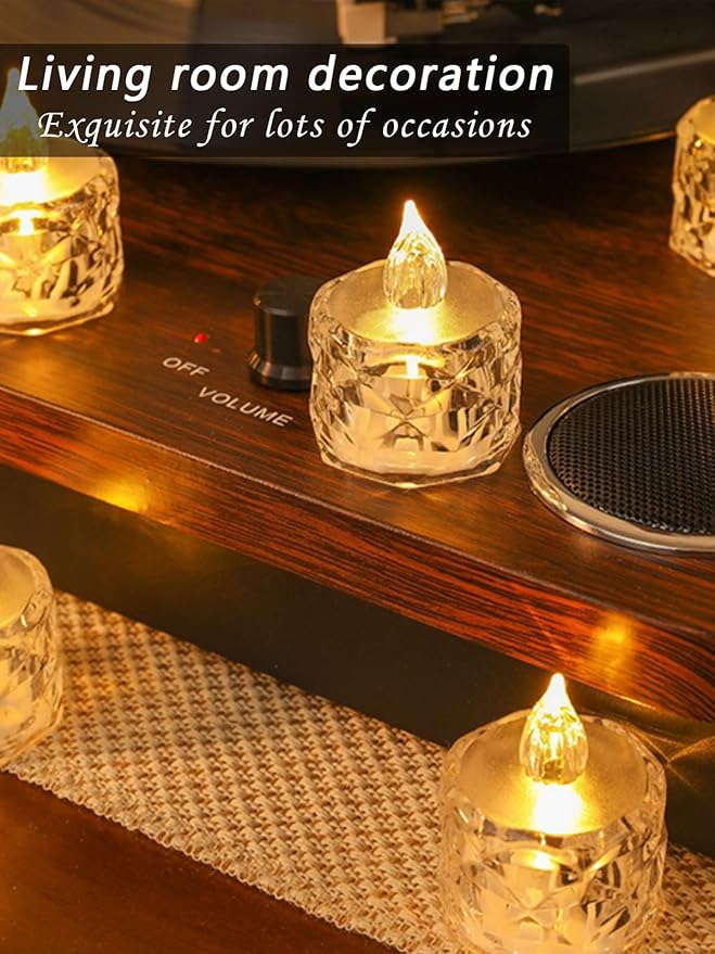 24PCS Flameless LED Candles - Battery Operated Votive Lights for Wedding Centerpieces, Holiday Tablescapes, Yoga Studios - Safe Tabletop Decor for Dinner Parties & Home Ambiance Lighting