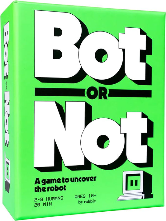 Rabble Bot or Not - A Game to Uncover The Robot | 2-8 Players, Party Games, Family, Teens, Adults, 2 Player Games, Board Games, Card Games