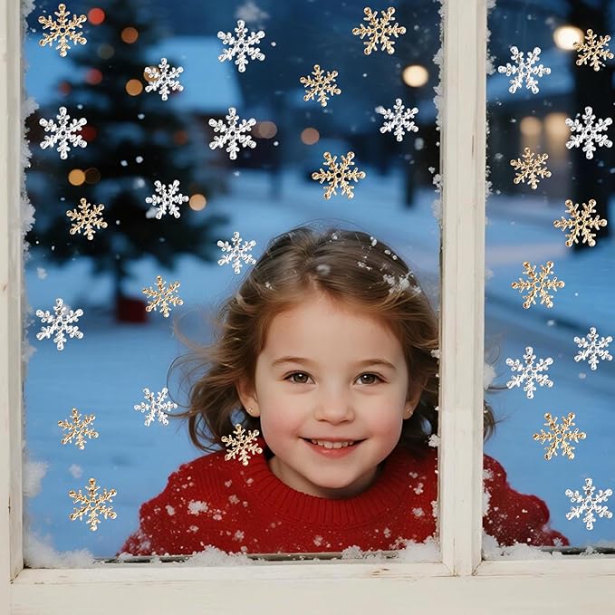 Christmas Snowflake Confetti Decorations,1200Pcs Gold Silver Confetti Snow Party Pack for Christmas Winter Wonderland Table Centerpieces Wedding Birthday Baby Shower DIY Projects Decorations Supplies