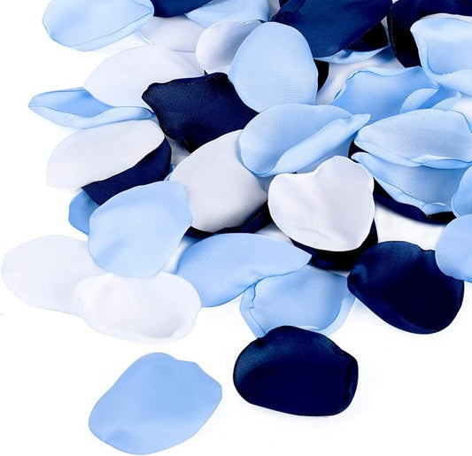 Silk Rose Petals 300pcs Navy Blue Flower Petals for Wedding Flower Girl Anniversary Table Centerpieces Party Favor Valentines Day Decoration