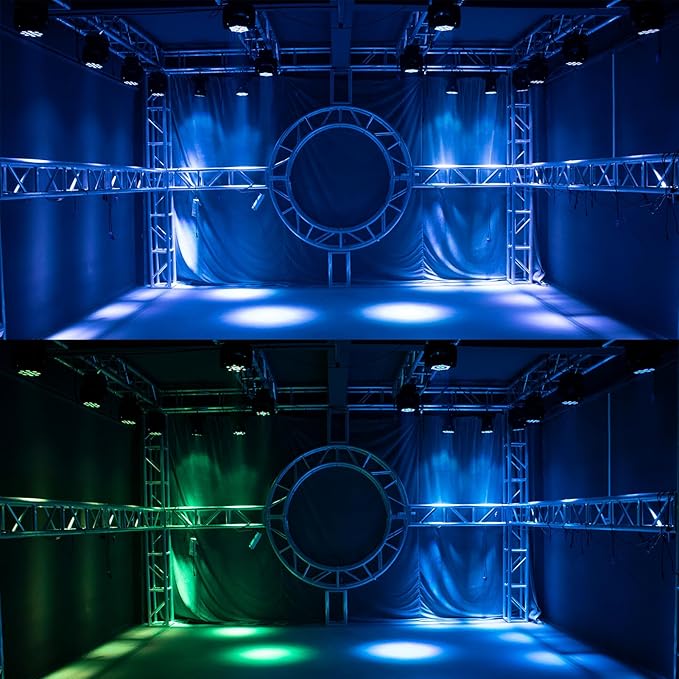 SHEHDS Moving Head Light Wash LED 12x12W RGBW 4in1 DJ Lights Lighting Professional 9/16 Channels DMX512 Sound Activated Strobe Effect Stage Lights for Christmas Events Night Clubs Disco KTV Bar