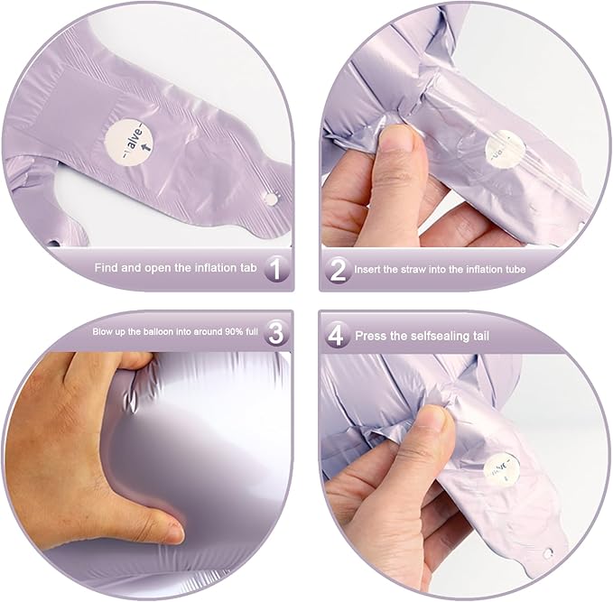 Large 40 Inch Lavender 3 Number Balloon, 3 13 23 30 33 36 38 Lilac Birthday Party Decorations, Numbers Three Foil Balloons for Anniversary Party Graduations Celebration Supplies