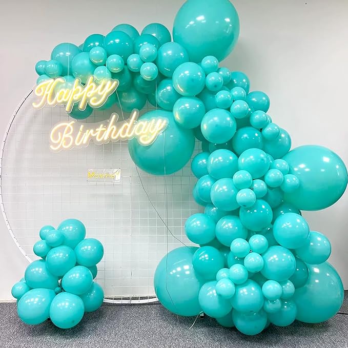 Teal Balloons 12 Inch Teal Blue Balloon 50 Pack Turquoise Latex Balloons Round Aqua Green Party Helium Balloons for Arch Kit for Kids Birthday Wedding Luau Ocean Baby Shower Party Decorations
