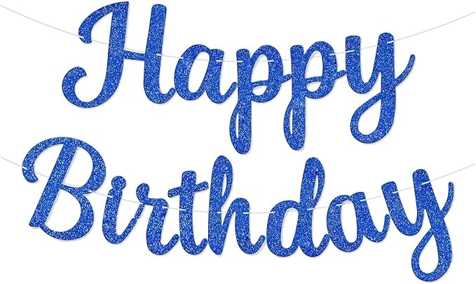 Happy Birthday Banner NO DIY Happy Birthday Banner Sign Happy Birthdays Party Decoration Happy Birthdays Banners Bunting for Women Men Girl Boy Celebration Party Backdrops