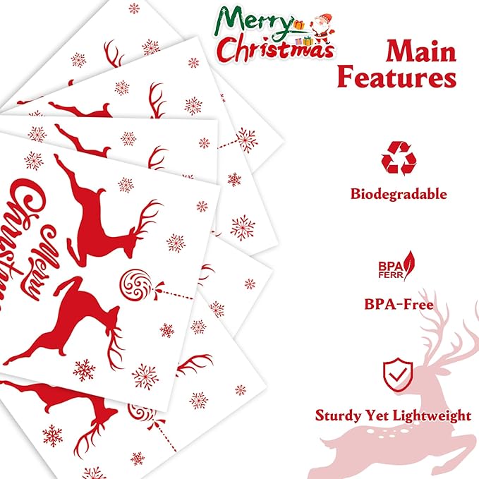 Party Napkins 40 pcs Paper Napkins Disposable 13 X 13 Inches Cocktail Napkins For Birthday Picnic Wedding Baby Shower Tea Party Decorations (merry christmas)