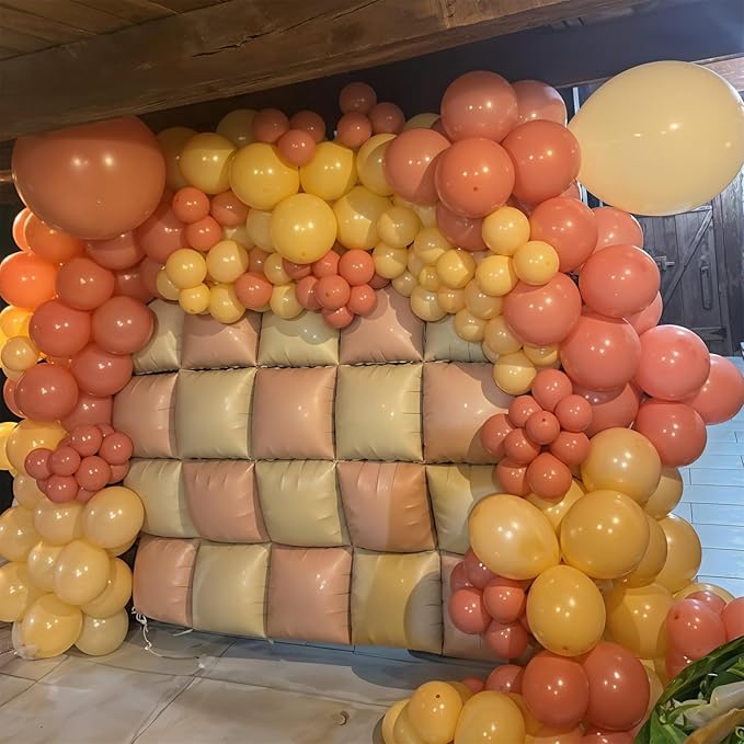 Dusty Pink and White Square Balloon, 20 PCS Matte Pink Cream Double Sided Square Foil Balloon Backdrop for Girls Bridal Baby Shower Wedding Boho Birthday Party Decoration