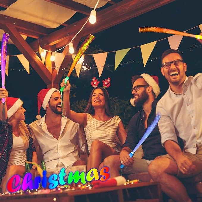 100 Pack Glow Sticks Mardi Gras Party Supplies ,3 Models Flashing Sticks, Fiber Optic Wands Light up Sticks Fit New Years Eve Wedding Birthday Christmas valentine's day