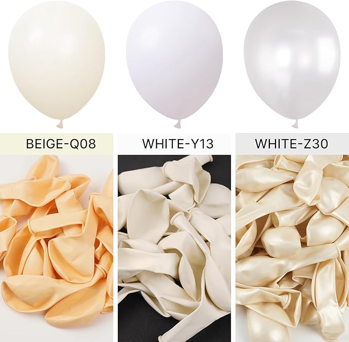 PartyWoo White Balloons 101pcs 12 Inch Matte White Latex Balloons for Wedding Bridal Graduation Engagement Baby Shower Gender Reveal Easter Anniversary Birthday Tea Party Decorations White-Y13