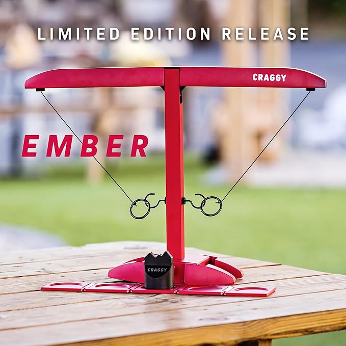 Craggy Games Ring Toss & Shot Ladder Game Hooks XPLR - Portable Aluminum Hook and Ring for Indoor/Outdoor Games - Family Game Night, Party Games, Travel, Multiplayer for Ages 12+