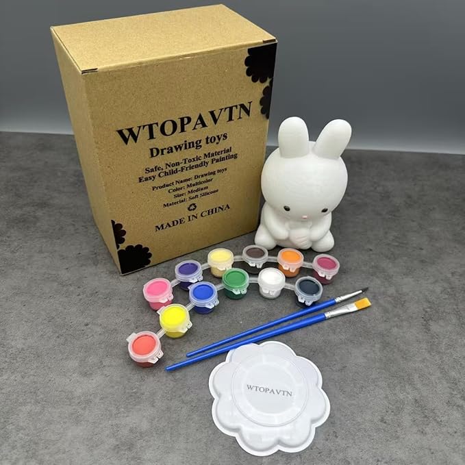 Paint Your Own Lamp - DIY Painting Kit, Painting Kit Arts & Crafts for Kids Ages 8-12, Art Supplies Birthday Easter Party Holiday Gift (Rabbit)