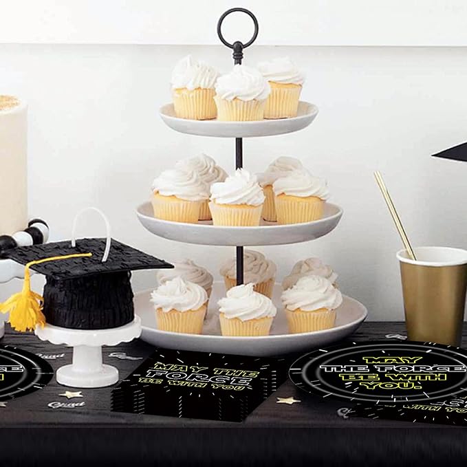 40Pcs Galaxy Birthday Party Decorations Star Plates and Napkins Baby Shower Party Supplies Set for 20 Guests