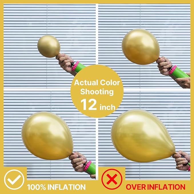 PartyWoo Metallic Gold Balloons 50pcs 5 Inch Chrome Gold Latex Balloons for Birthday Graduation Baby Shower Anniversary Wedding Bachelorette Christmas New Year Tea Party Decorations Gold-G129