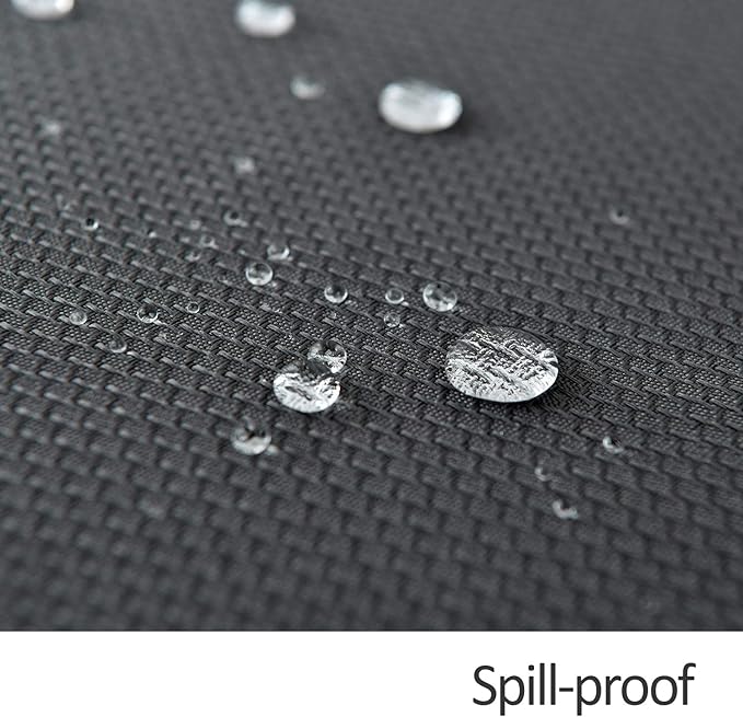 maxmill Rectangle Textured Tablecloth Waterproof Spillproof Wrinkle Free Table Cloth, Kitchen Dining Tabletop Decoration, Fabric Table Cover for Outdoor and Indoor Use, 52 x 70 Inch, Charcoal