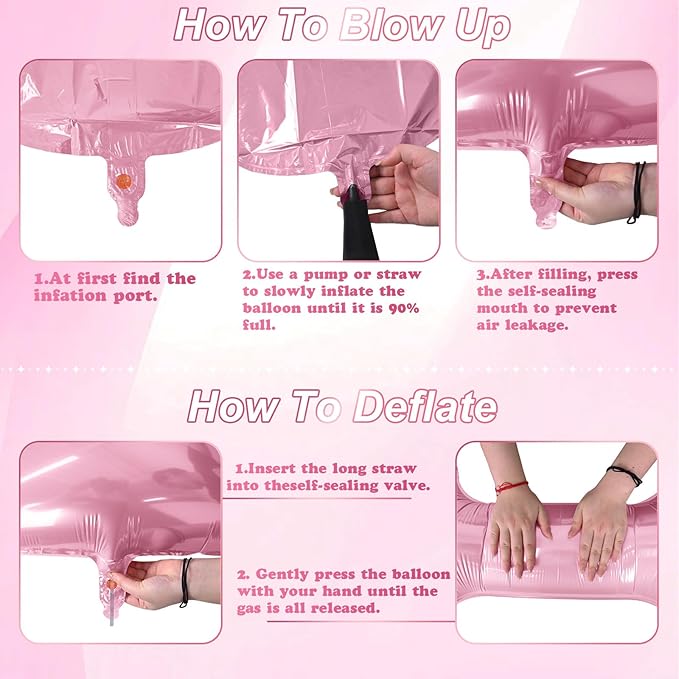 Giant Letter Y Foil Balloon Baby Pink, Pastel Pink Inflatable Word Balloon Y Alphabet Birthday Decor, 40 Inch Pearl Pink A-Z Custom Alphabet Balloons for Girls Baby Shower Party Decoration Supplies