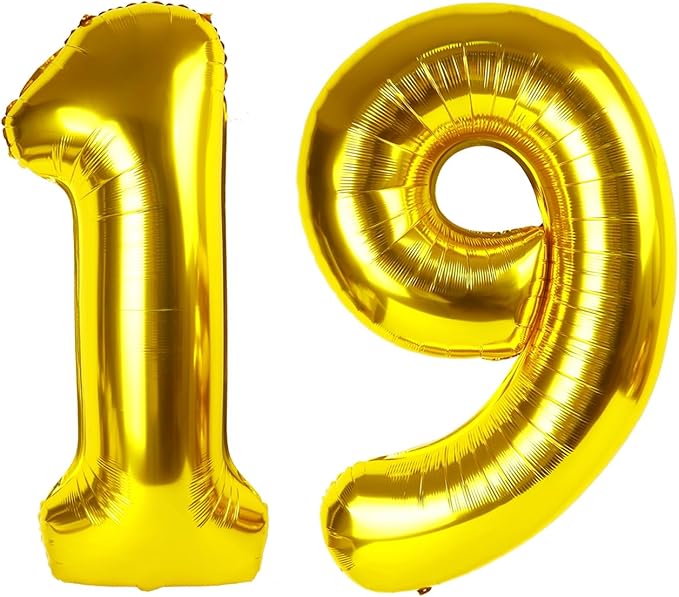 Big Gold 40 Inch 19 91 Balloon Number, Jumbo Giant 19 91 Birthday Party Decorations, Large 19 91Foil Balloons Anniversary Birthday Party Engagement Decorations