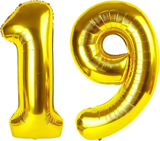 Big Gold 40 Inch 19 91 Balloon Number, Jumbo Giant 19 91 Birthday Party Decorations, Large 19 91Foil Balloons Anniversary Birthday Party Engagement Decorations