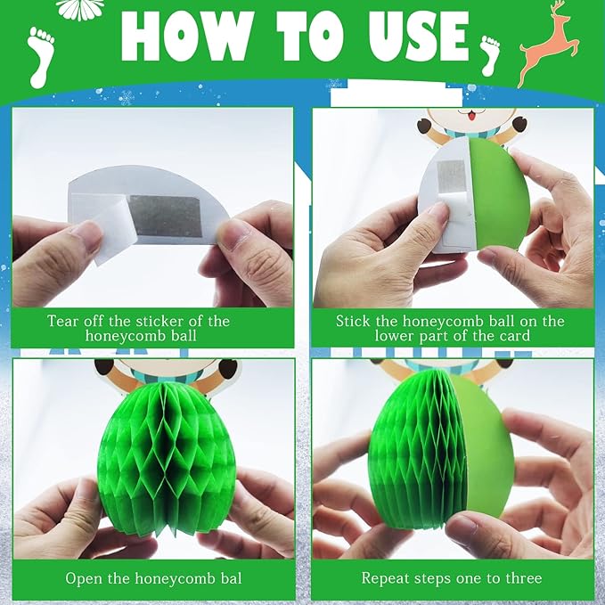 15PCS Christmas Party Honeycomb Centerpieces, Christmas Party Table Decoration With Santa Claus, Christmas Tree, Snowman for Holiday XMAS Supplies Christmas Party Supplies