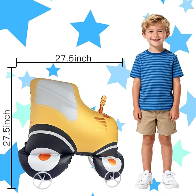 Walking Tractor Balloons, Self-Standing Large Tractor Foil Balloons for Farm Themed Party Birthday Baby Shower Decoration Supplies(Number 1)