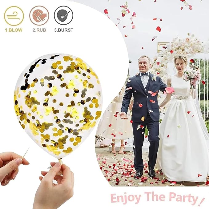 Navy Blue and Gold Balloons, 60pcs 12 Inch Navy Blue Pearl White Balloon Set with Metallic Chrome Gold Confetti Balloon Latex Helium Party Balloons for Boys Men Birthday Wedding Graduation Decorations