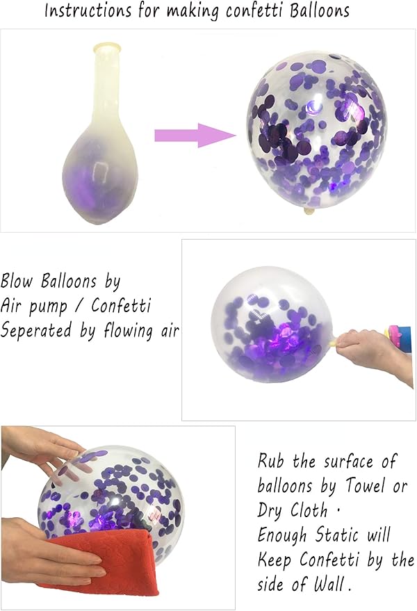 Confetti Balloons Hot Pink - Metallic Dark Pink Balloons for Girls Birthday Fushia Bridal Baby Shower Party Decorations 12inch 50Packs