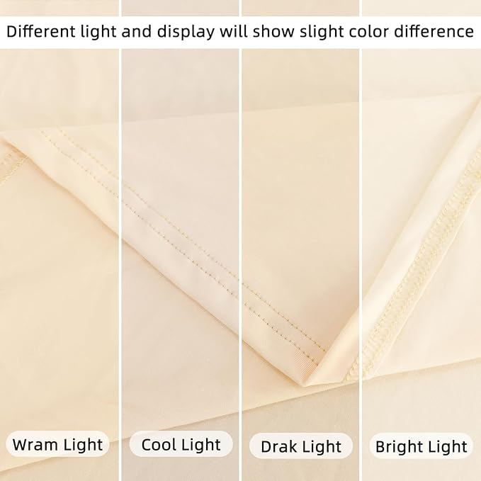 Arch Backdrop Stand and Cover Set 4&5&6ft Beige Arch Cover Set of 3 Metal Arches Backdrop Stand Wedding Arched Frame Gold Arched Backdrops Stand with Covers for Wedding Party Ceremony Decor