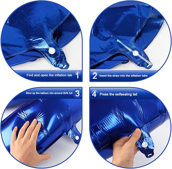 Large 40 Inch Night Blue 3 Number Balloon, 3 13 23 30 33 36 38 Night Blue Birthday Party Decorations, Numbers Three Foil Balloons for Anniversary Party Graduations Celebration Supplies