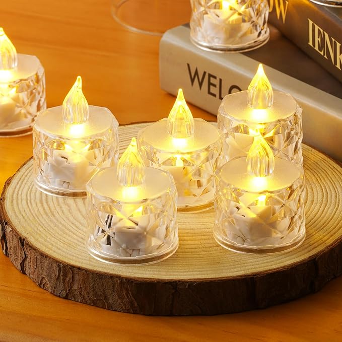24PCS Flameless LED Candles - Battery Operated Votive Lights for Wedding Centerpieces, Holiday Tablescapes, Yoga Studios - Safe Tabletop Decor for Dinner Parties & Home Ambiance Lighting