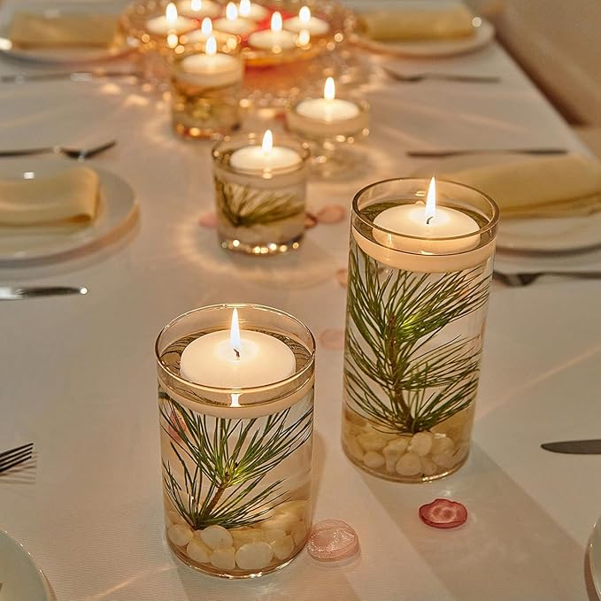 24-Pack 3-Inch Floating Candles – Elegant, Smokeless & Dripless for Weddings, Parties & Home Decor