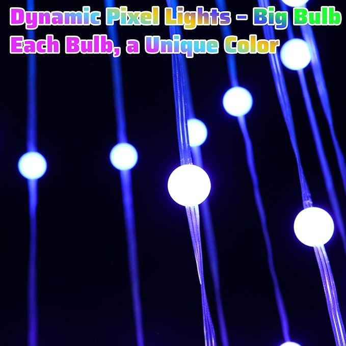 Outdoor LED Christmas Tree 9ft, Large RGB Bulbs with Chasing Flowing Light Effect, Smart APP & Remote Control, DIY Multi-Color Light Show, Waterproof IP44 for Yard Holiday Decoration